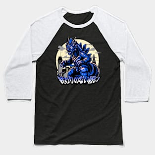 Japanese Monster in City Baseball T-Shirt